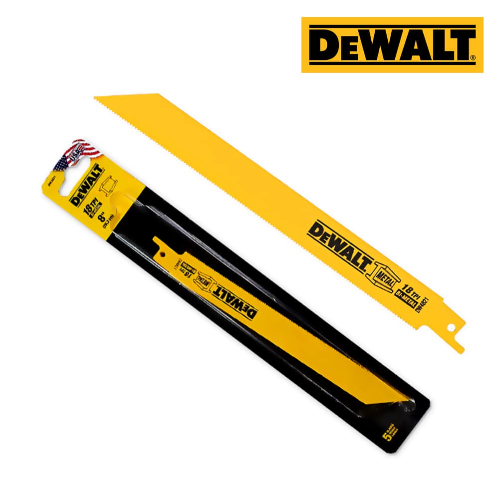 DW4821 ใบเลื่อย จิกซอคอตรง 8 นิ้ว *สำหรับตัดเหล็ก* 5 ชิ้น ต่อแพ็ค DEWALT สินค้าเเท้รับประกันจากผู้เเ
