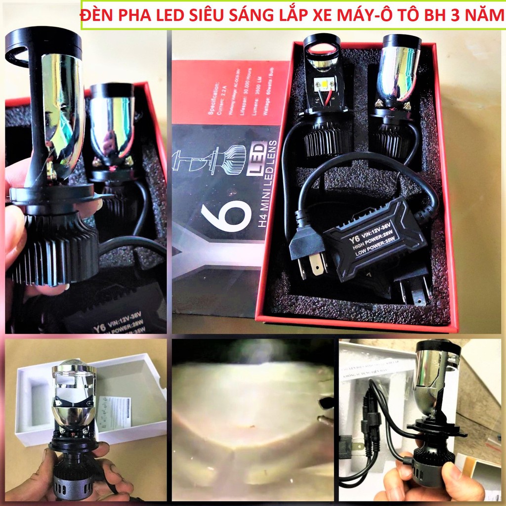 SUPER BRIGHT Y6S MOTORCYCLE LED HEADLIGHT สําหรับมอเตอร์ไซค์และรถยนต์