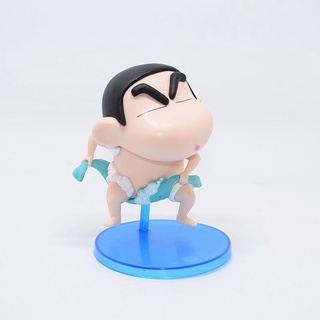 Kawaii Anime Figure ดินน้ํามันชินจังสไตล์ญี่ปุ่นของเล่นสําหรับเด็ก 9ซม.