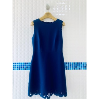 เดรสแขนกุด ทรงเอ สีกรมท่า แลรนด์อีพี EP Navy dress size S US2 EUR34