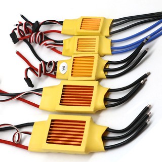 RC Brushless ESC 20A 30A 40A 50A 60A 80A 2-7S Lipo 5V BEC Output With Heat Sink For Drone Helicopter Airplane Car Boat Model