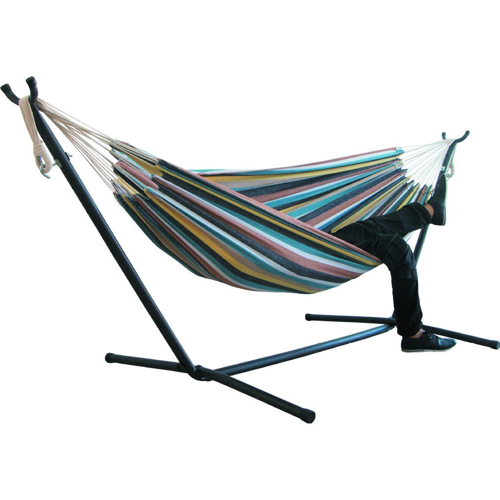 ortable Canvas Hammock Travelling Outdoor icnic Wooden Swing Chair