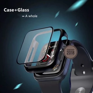 เคส watch & ฟิล์มกระจกในตัว case สําหรับ watch 11 10 9 8 Se 7 6 5 4 Se เคสกระจก ขนาด 41/40mm 44/45/46มม เคสแอปเปิ้ลวอชร