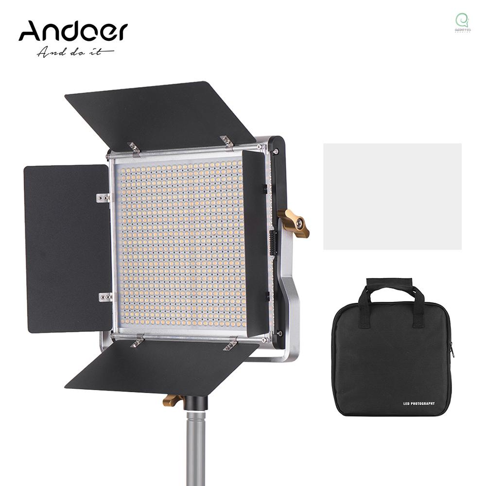 Andoer Professional LED Video Light Dimmable 660 LED Bulbs BiColor Light Panel 32005600K CRI
