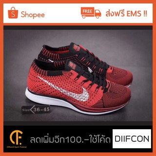 Nike Flyknit Racer แดง มีหัว