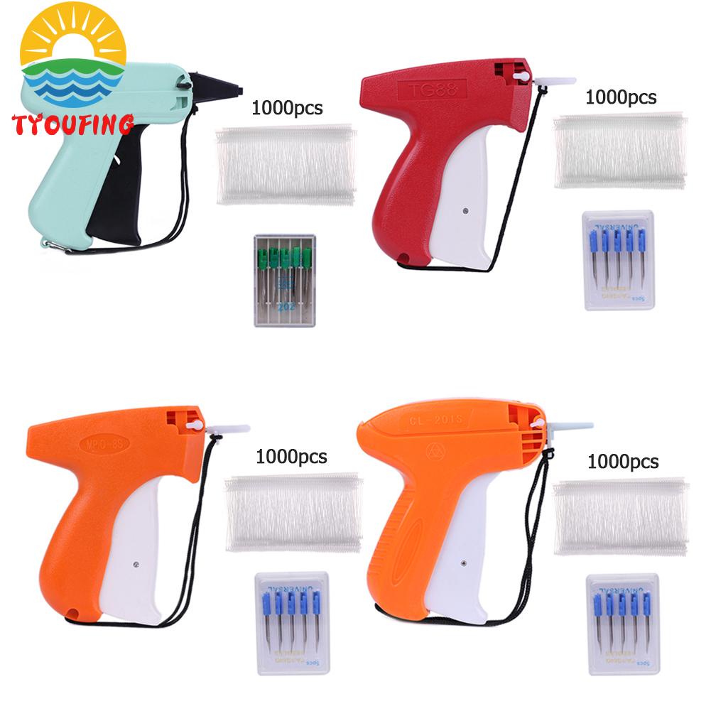 ป้ายแท็กปืนเย็บผ้า + เข็ม 5 ชิ้น + หนาม 1000 ชิ้น