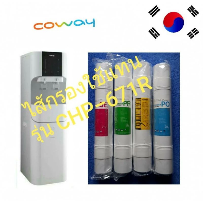 Coway ชุดไส้กรองน้ำจากเกาหลีใช้แทนไส้กรองcoway รุ่น CHP-671Rไ้ด้ - รูปที่ 1