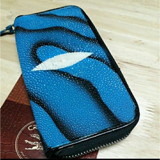 stingray purse 1zip กระเป๋าสตางค์สตรีสีฟ้า 1ซิป