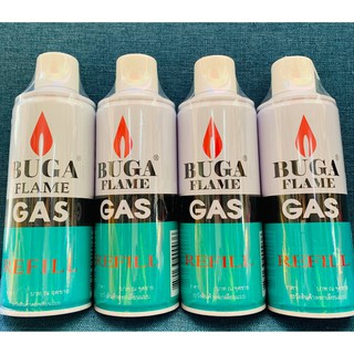 แก๊สกระป๋อง แก๊สเติมไฟแช็ค (4 กระป๋อง)BUGA GAS REFILLกระป๋องใหญ่ขนาด290กรัม