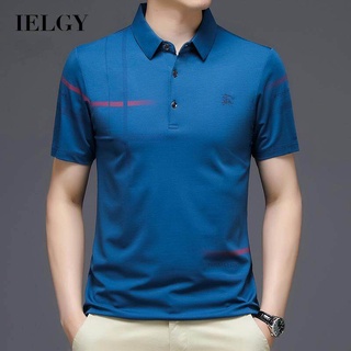 Ielgy เสื้อโปโล คอปก สไตล์เกาหลี สําหรับผู้ชาย