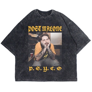 เสื้อยืดแขนสั้น พิมพ์ลาย POST MALONE PSYCHO TOUR ขนาดใหญ่ สําหรับผู้ชาย