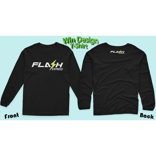 เสื้อFLASH EXPRESSแขนยาว ผ้าคอตตอน100% ผ้าหนานุ่ม