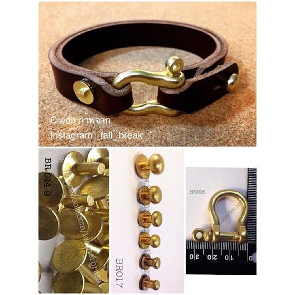 BR005 เกือกม้า อะไหล่ทองเหลืองแท้ ประกอบทำพวงกุญแจ**ราคาต่อชิ้น** - รูปที่ 2