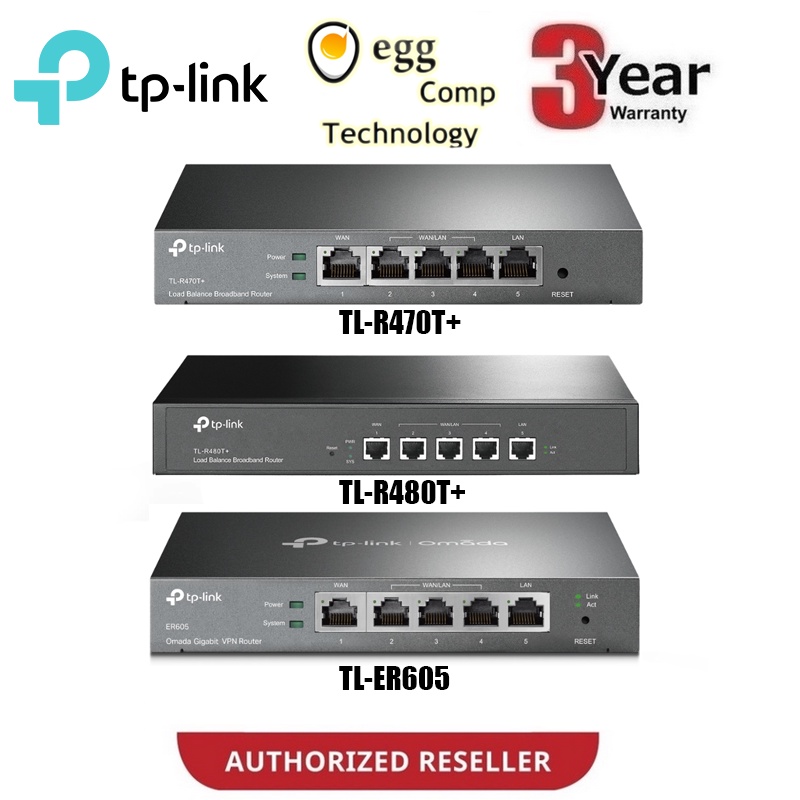 TP LINK TL-R470T+ / TL-R480T+ / OMADA ER605 [ TL-ER605 ] STD 5 PORT MULTI WAN DESKTOP LOAD BALANCE B