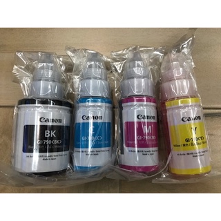 หมึก Canon GI-790 ของแท้ 4 สี BK/C/M/Y แบบไม่มีกล่อง