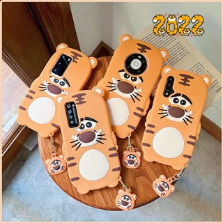 Cartoon Tigger สําหรับ OPPO Reno7 Reno6 Reno5 Reno4 Reno 2 7Z 5G 8Z 3Pro 4Z 4 4Pro 5 5Pro 6 6Pro plus 6Pro+ 7 7Pro เคสมือถือ Soft TPU Case เคสโทรศัพท์ เคสซิลิโคน Cute Cover With Pendan