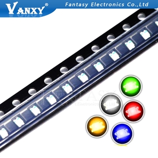 0805 Smd Led ไดโอดแสงสีเหลืองสีแดงสีเขียวสีฟ้าสีขาว 100 ชิ้น