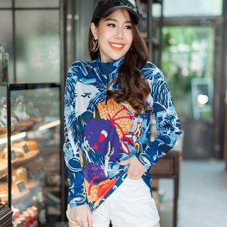 เสื้อตกปลา JK Thailand  เสื้อสำหรับกีฬากิจกรรมกลางแจ้ง ลาย KOI CAMO  ป้องกันรังสี UV 80% แห้งเร็ว