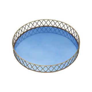 BarCraft Serving Tray Blue Brass Finish ถาดเสิร์ฟเครื่องดื่ม รุ่น BCTRAYBLUBRS