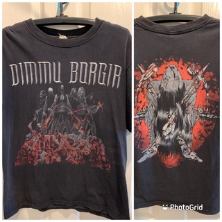 เสื้อยืดผ้าฝ้ายพิมพ์ลายขายดี Rare DIMMU BORGIA Black Metal©️2008’s💀🔥