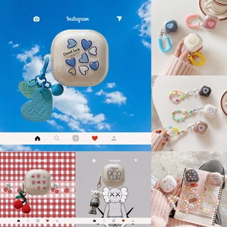 เคสป้องกันหูฟัง ประดับกลิตเตอร์ พร้อมจี้สร้อยข้อมือ สําหรับ Samsung Galaxy Buds Live Buds Pro Buds2 2