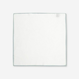 SUIT SELECT Gaku Pocket Square (White/Silver)