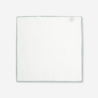 SUIT SELECT Gaku Pocket Square (White/Silver)