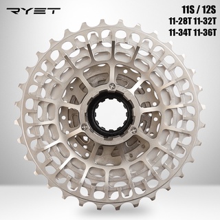 2023 RYET เฟืองหลังจักรยาน 12v 11-28T 11-28 32 34 36T UltraLight K7 11V สําหรับ Shimano deore SRAM