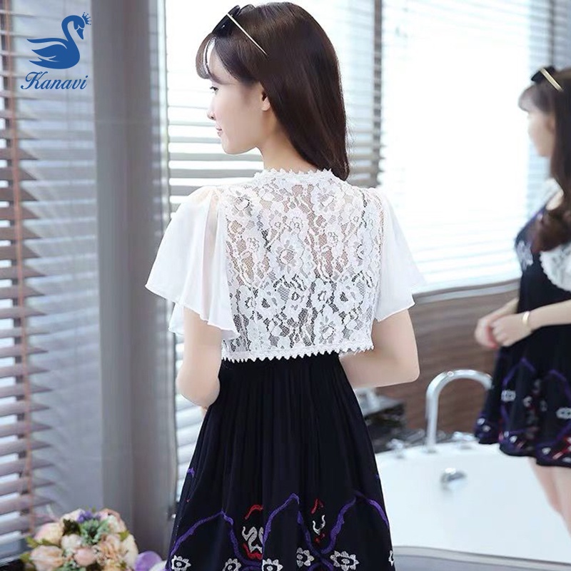 #เสื้อสตรี #เสื้อสีทึบ #เสื้อลูกไม้ #เสื้อแขนสั้น #เสื้อคอกลม