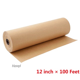 [Homyl] ม้วนกระดาษคราฟท์สีน้ําตาล 30 เมตรสําหรับบรรจุภัณฑ์และห่อ Parcels 30 ซม.