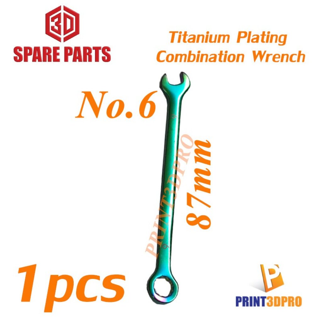 3D tool Spare Parts ประแจขนาดเล็ก 4,4.5,6,7,8,9,10 ชุบ Titanium Plating wrench 1=ชิ้น ราคา ถูกที่สุด ดีลบีเคเค แกลเลอรีภาพที่ 4