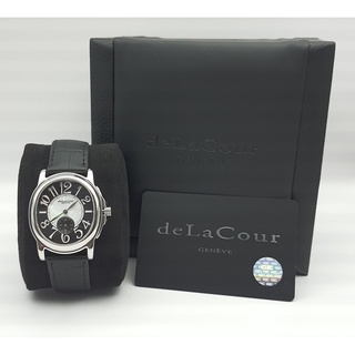 นาฬิกา DELACOUR WOMENS WAST 2157-0883-BLK 35 MM QUARTZ พร้อมกล่อง (ใหม่)