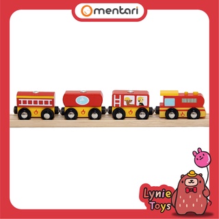 Mentari ของเล่นไม้ รถไฟดับเพลิง Fire Rescue Train