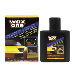 💥โปรสุดพิเศษ!!!💥 WAX ONE น้ำยาทำความสะอาดกระจกรถ รุ่น เคลียร์วิชั่น ขนาด 135 มล. สีดำ 🚚พิเศษ!!✅