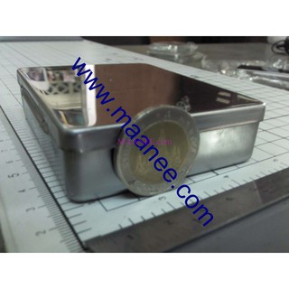กล่อง สแตนเลส เบอร์ 222W แบบหนา ขนาด 9.5x6.0x2.2 cm