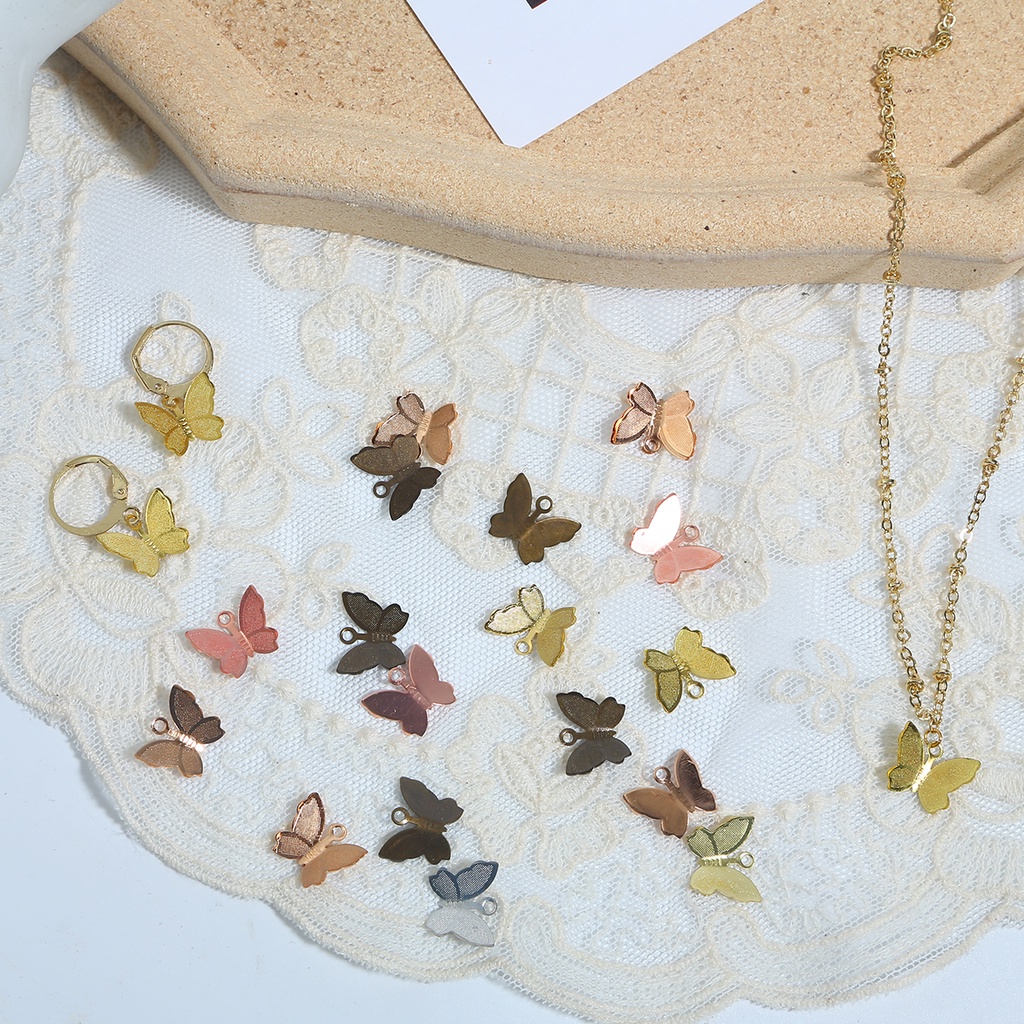 [11X13 มม.] ไม้แขวนเสื้อ รูปผีเสื้อ 50 ชิ้น สําหรับทําเครื่องประดับ แฮนด์เมด diy - รูปที่ 7