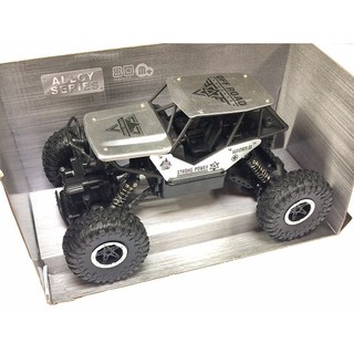 รถไต่ภูเขา Monster 1:18 บังคับวิทยุ ตัวถังอัลลอย 4WD Rock Crawler (สีเงิน)