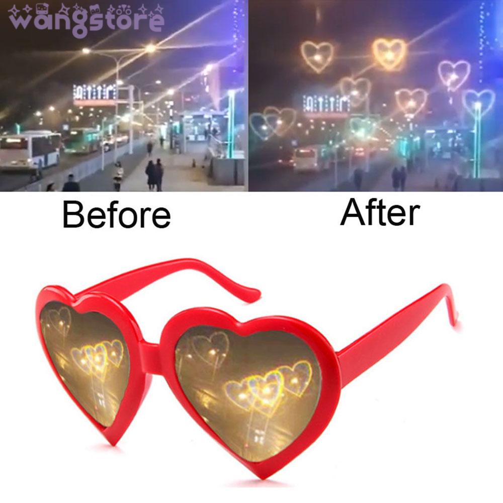 WANG Hot Special Effect Glasses Fashion Lights Become Love Image Heart ...