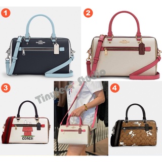 Coach C4081 6164 C4118 Peanuts Rowan Satchel With Snoopy Women Handbag Crossbody Sling Pillow Boston Bennett กระเป๋า