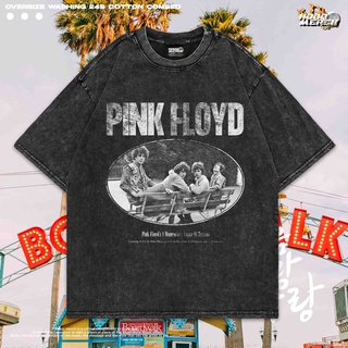 เสื้อยืด FLOYD VINTAGE สีชมพู | เสื้อยืด ขนาดใหญ่ | เสื้อเชิ้ต ซักได้ | ทรายล้าง | Floyd สีชมพู | 001