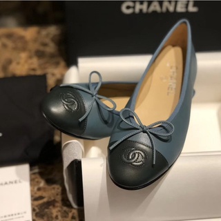 พรี ​Chanel Ballerinas G02819 รองเท้าผู้หญิงแบรนด์เนน หนังแท้ Size 34 35 35.5 36 36.5 37 37.5 38 38.5 39 40 41