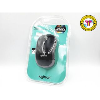 เมาส์ logitech m185 สีน้ำเงินเทา รับประกันศูนย์ synnex 3 ปี