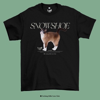 เสื้อยืดลาย SNOWSHOE CAT (สโนว์ชู) Classic Cotton Unisex by 【Nothing Hills】 ใหม่