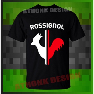 เสื้อยืดสีขาวเสื้อยืด พิมพ์ลาย ROSSIGNOL SKIS RACING TEE Sprayer Freestyle สําหรับผู้ชายS-4XL