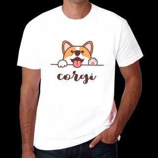 เสื้อลายหมา DF13 เสื้อยืด เสื้อยืดลายหมา สุนัขคอร์กี้ เสื้อยืดพิมพ์ลาย corgi dog T Shirt