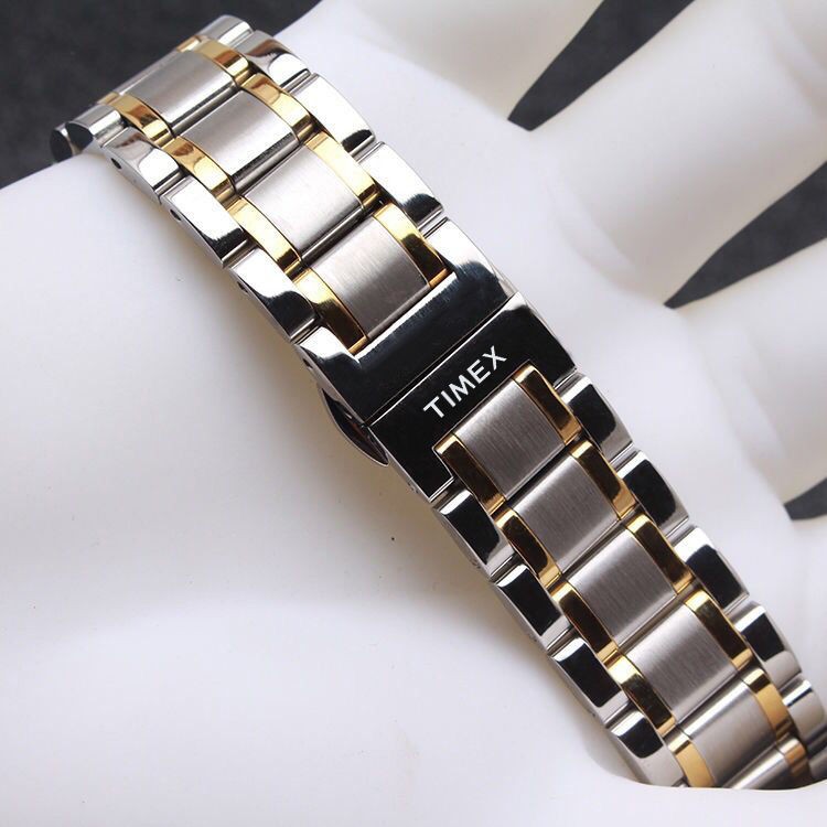 Timex สายนาฬิกาสายเหล็กสแตนเลสสตีลสายน้ำค้างแข็งสร้อยข้อมือส