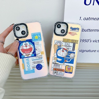 เปลือกเลเซอร์ โดเรม่อน สำหรับ เคสไอโฟน13 PRO MAX 14 14 PRO MAX 14 PLUS 11 12 Pro 11 PRO MAX ปลอกซิลิโคนลายการ์ตูน เคสไอโฟน14 PRO 12 12 PRO MAX X XR หรูหรา แนวโน้ม แฟชั่น iPhone 13 13 PRO XS MAX XS เคสกันกระแทก