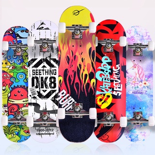 skateboards  สเก็ตบอร์ด 80cm เหมาะสำหรับมือใหม่ สเกตบอร์ดผู้ใหญ่ เด็ก ผู้เริ่มต้นเล่น สเก็ตบอร์ดแฟชั่น