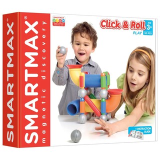 SMARTMAX, Ball Run Click &amp; Roll ของเล่นเสริมพัฒนาการ STEM ตัวต่อแม่เหล็ก สำหรับเด็ก 3 ปี ขึ้นไป ลิขสิทธิ์แท้จากเบลเยี่ย