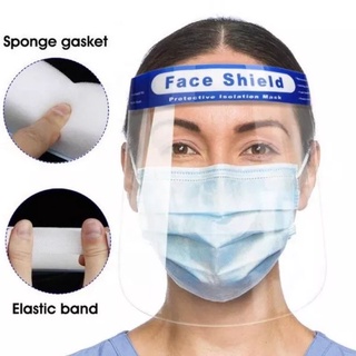 face shield หน้ากากเฟสชิลสายยางยืด หน้ากากป้องกันใบหน้า